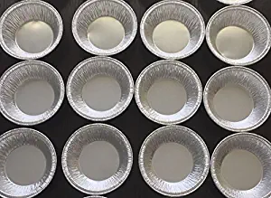 Silver Aluminum Foil Tart Pan 3" (Pack of 100) Disposable Mini Pie Tin