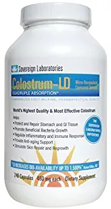 Advanced Absorption Liposomal Colostrum Capsule - 480mg / 240 Capsules - Proprietary LD Liposomal Delivery™ Provides up to 1500% More Bio-Availability Over Regular Colostrum