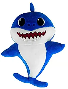 Shark Plush Baby Toy Singing Shark Toys Song for Children's Soft Stuffed Animal Doll (Blue)