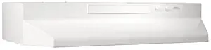 Broan-NuTone F403011 Insert with Light, Exhaust Fan for Under Cabinet Two-Speed Four-Way Convertible Range Hood, 30-Inch, White on White