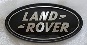 Genuine Land Rover DAH500330 Rear Body Oval Badge (Black and Silver) for Range Rover Supercharged and Evoque 5-Door