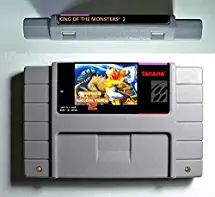 Game card - Game Cartridge 16 Bit SNES , Game King of the Monsters 2 - Action Game Card US Version English Language