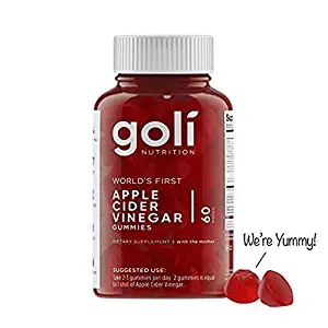 Goli Nutrition World's First Apple Cider Vinegar Gummy Vitamins, 1 Pack - (60 Count, Organic, Vegan, Gluten-free, Non-Gmo, With "The Mother", Vitamin B9, B12, Beetroot, Pomegranate)