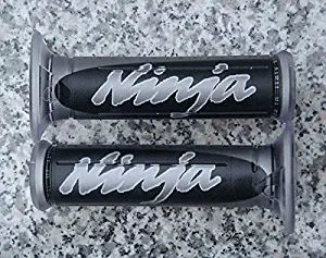 i5 SILVER LOGO GEL HAND GRIPS for Kawasaki Ninja 250 300 500 650 ZX6 ZX6R ZX7 ZX7R ZX9 ZX9R ZX10 ZX10R ZX12 ZX12R ZX14 ZX14R