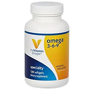 The Vitamin Shoppe Omega 369, Omega Essential Fatty Acid Supplement That Supports Healthy Heart Function, Omega3 EPA DHA (120 Softgels)