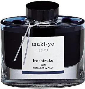 PILOT Iroshizuku Bottled Fountain Pen Ink, Tsuki-Yo, Moonlight (Teal) 50ml Bottle (69205)