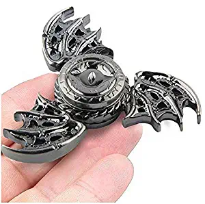 Premium Cool Dragon Snitch Fidget Hand Spinners Metal Fly Wing Focus Toy Stainless Steel Fingertip Gyro Stress Relief Spiral Twister ADHD EDC Toy Party Favors Birthday Gift for Kids Adults(Silver)