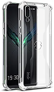Case for Xiaomi Black Shark 2 + Anti-Explosion Screen Protector, [Reinforced Corners] [Shock Absorption] [Non Slip Grip] BlackShark 2 Transparent Soft Gel Full Protection Flexible TPU Bumper Cover