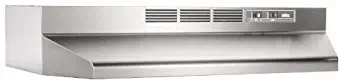 Broan 412404 ADA Capable Non-Ducted Under-Cabinet Range Hood, 24-Inch, Stainless Steel