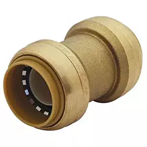 SharkBite U020LFA Straight Coupling Plumbing Fitting, 1 Inch, PEX Fittings, Push-to-Connect, Coupler, Copper, CPVC