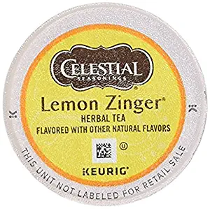 Celestial Seasonings Lemon Zinger Herbal Tea K-Cup for Keurig Brewers, 48 Count