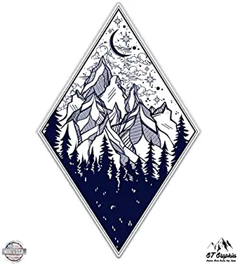 GT Graphics Forest Mountains Adventure - Vinyl Sticker Waterproof Decal