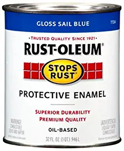 Rust-Oleum 7724502 Protective Enamel Paint Stops Rust, 32-Ounce, Gloss Sail Blue