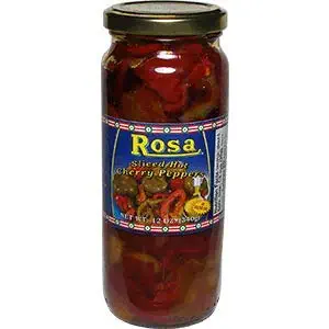 Rosa 12 oz. Sliced Hot Cherry Peppers in Oil (6 pack)