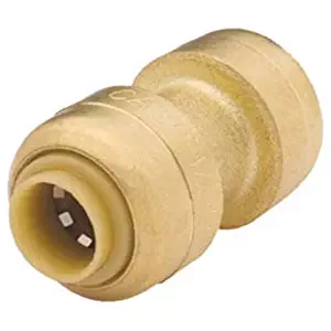 SharkBite U004LFA Push-Fit Straight Coupling, 1/4-Inch, BRASS