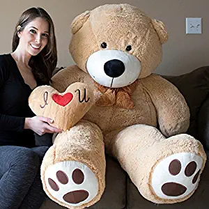 YESBEARS 5 Foot Giant Teddy Bear Ultra Soft Paws Embroidery (Pillow Included)