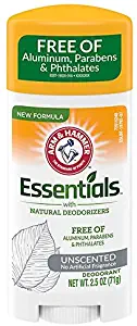 ARM & Hammer Essentials Solid Deodorant Unscented, 2.5 Oz (Pack of 3)