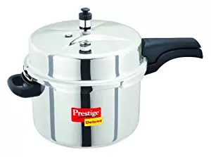 Prestige PDSSPC8 Deluxe Stainless Steel Pressure Cooker, 8 Liter, Silver