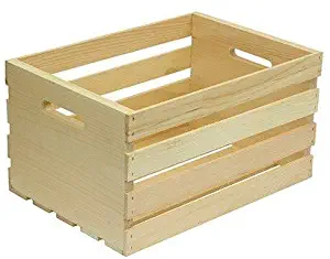 HOUSEWORKS 67140 18" Lx12.5 Wx9.5 H Large Crates & Pallet Wood Crate