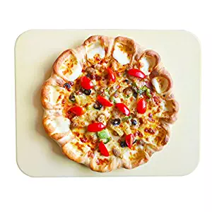 KIBOW 12"X 15" Rectangular Cordierite Ceramic Pizza Grilling Stone for Ovens & Grills