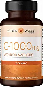 Vitamin World Vitamin C 1000 mg with Bioflavonoids, 100 Capsules