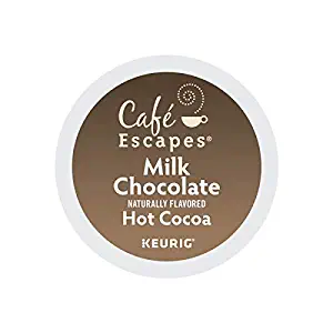 Cafe Escapes, Milk Chocolate Hot Cocoa, Single-Serve Keurig K-Cup Pods, 96 Count (4 Boxes of 24 Pods)
