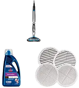 Bissell Spinwave Plus Hard Floor Cleaner, Silver 1789G MultiSurface Floor Cleaning Formula for Crosswave and Spinwave (80 oz) 2124 Spinwave Mop Pad Kit Replacement Pads