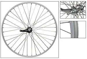 Wheel Master KT-305 Coaster Brake Rear Wheel 26 x 1.75/2.125, Silver, Alloy, 14g SS Spokes, w/Trim Kit