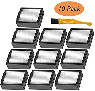 LOTIN Replacement Filters Parts Kit - 10 High Efficiency Filters for iRobot Roomba i7 i7+ i7 Plus E5 E6 E7 Series - Replenishment Vacuum Cleaner Filter Accessory …