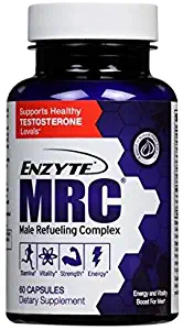 Enzyte MRC® | Testosterone Support, Muscle + Strength, Energy Booster, Increased Workout Capacity with Fenugreek, Rhodiola, Vitamin D3, NAC - 60 Capsules