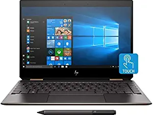 HP Spectre x360 2-in-1 13.3" UHD Touch-Screen IPS WLED-Backlit Laptop, Intel Quad-Core i7-8565U, 16GB DDR4, 512GB PCIe SSD, Thunderbolt 3, USB 3.1-C, Fingerprint Reader, Backlit Keyboard, Windows 10