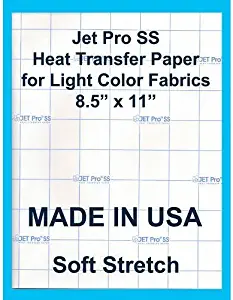 BEST HAND IRON ON TRANSFER PAPER 8.5 X 11" CUSTOM PACK 100 SHEETS HEAT PRESS