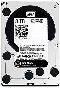 WD Black 3TB Performance Desktop Hard Disk Drive - 7200 RPM SATA 6 Gb/s 64MB Cache 3.5 Inch - WD3003FZEX