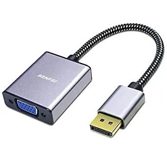 DisplayPort to VGA, Benfei DisplayPort to VGA Adapter Male to Female Gold-Plated Adapter