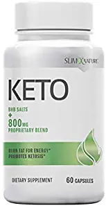 Slim X Nature Keto, BHB+ 800 MG Proproetary Blend, Burn Fat for Energy, Promotes ketosis (1)