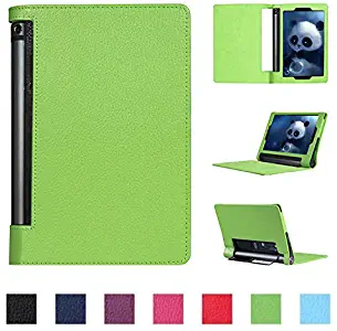 Asng Lenovo Yoga Tab 3 Plus/Yoga Tab 3 Pro 10 Case - Slim Folding Cover with Auto Wake/Sleep for Lenovo Yoga Tab 3 Plus YT3-X703F / Yoga Tab 3 Pro YT3-X90F 10.1-Inch Tablet (Green