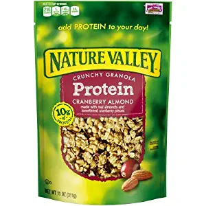 Nature Valley Protein Crunchy Granola, Cranberry Almond (Pack of 2)