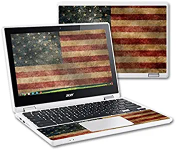 MightySkins Skin Compatible with Acer Chromebook R11 - Vintage Flag | Protective, Durable, and Unique Vinyl Decal wrap Cover | Easy to Apply, Remove, and Change Styles | Made in The USA