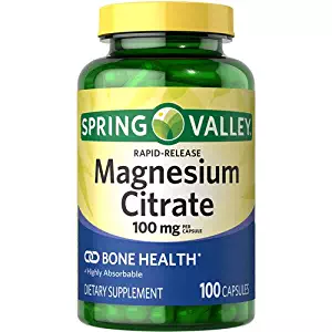 Spring Valley - Magnesium Citrate 100 mg, Rapid-Release, 100 Capsules