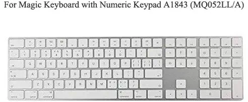 COOSKIN TPU Keyboard Cover Protector for 2017 Released Apple Magic Keyboard with Numeric Keypad US Layout A1843