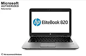 HP Elitebook 820 G3 Business Laptop, 12.5" HD Display, Intel Core i5-6300U 2.4Ghz, 8GB RAM, 256GB SSD, 802.11 AC, Windows 10 Professional (Renewed)