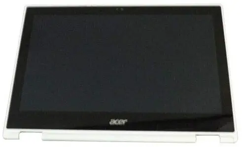 New Genuine 11.6" WXGA HD (1366x768) LCD Screen LED Display + Touch Digitizer + Bezel Frame Assembly for Acer Chromebook R11 C738T CB5-132T 6M.G54N7.002 White (NOT Black)