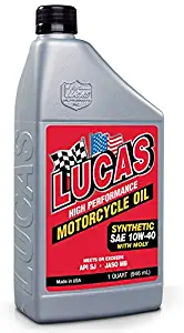 Lucas Oil 10777 Synthetic 10W-40 Motor Oil with Moly - 1 Quart Bottle