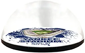 MLB New York Yankees former Yankee stadium in 2" crystal Magnetized paperweight with Colored Window Gift Box