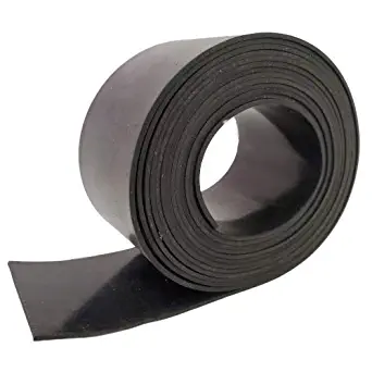 Rubber Sheet Warehouse .125" (1/8") Thick x 3" Wide x 10' Feet -Neoprene Rubber Strip Commercial Grade 65A, Smooth Finish, Solid Rubber, Perfect for Weather Stripping, Gasket, Costume & DIY Projects