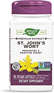 Natures Way St Johns Wort Standardized Capsule - 90 per pack -- 3 packs per case.