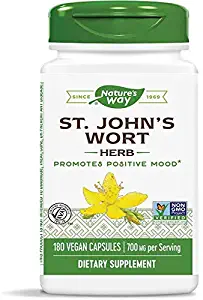 Nature's Way Premium Herbal St. John’s Wort Herb 700 mg per capsule, 180 Vegetarian Capsules, Pack of 2