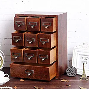 Primo Supply Traditional Solid Wood Small Chinese Medicine Cabinet l Vintage and Retro Look with Great Storage Apothecary Drawer Herbal Dresser l Great for Modern Things | Tall - Fully Assembled