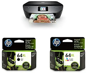 HP ENVY Photo 7155 All in One Photo Printer with Wireless Printing, Instant Ink ready (K7G93A) with XL High Yield Ink -Cartridges Bundle