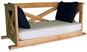 St Michaels Fine Woodworking and Cabinetry The Original Chesapeake Bay Porch Swing Bed - Natural Cedar - Crib Size 28Wx52L Mattress